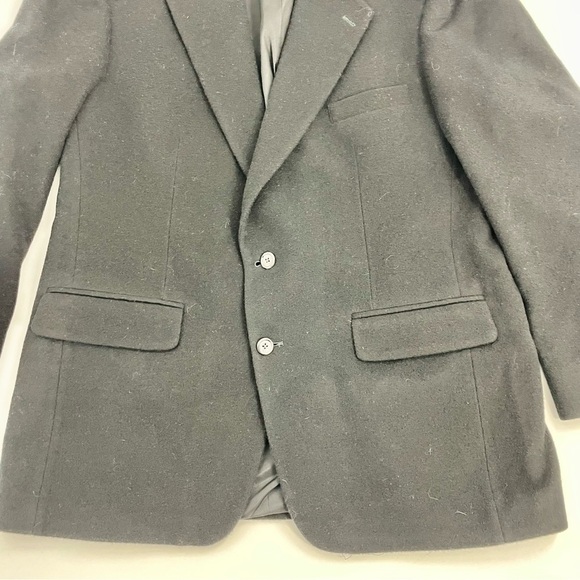 Vintage Mens Bill Blass Black 100% Pure CAMEL HAIR Blazer /Sports Coat SIZE 44R - Picture 5 of 16